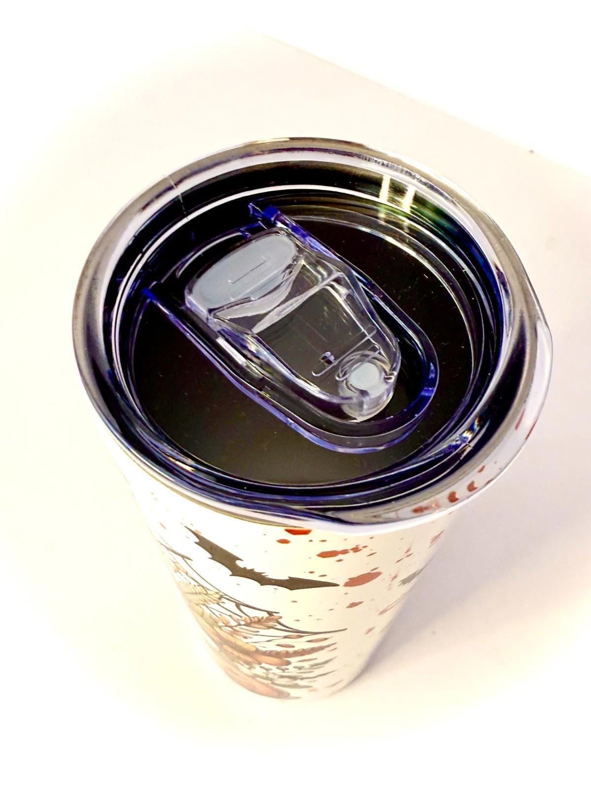 20 oz Spooky Season Stainless Steel Tumbler with Lid, Straw Halloween