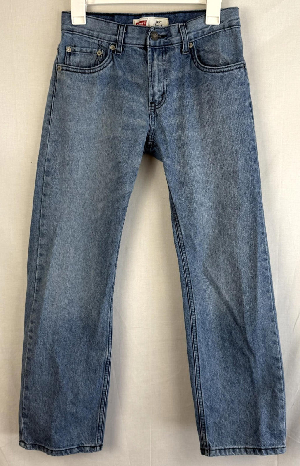 Levi’s 505 Jeans Youth 14 Regular 27x27 Blue Denim Straight Leg Zip Fly Classic