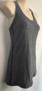 Lululemon Cool Racerback Tank Top Womens Sz 4 Black White Activewear Workout