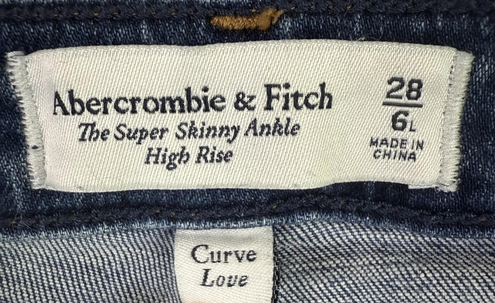 ABERCROMBIE & FITCH Jeans Womens High Rise Super Skinny Ankle Denim 28 6L