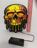Melting Skull Light Box - 8 1/2 Inch - Multiple Modes - Halloween Horror Scary