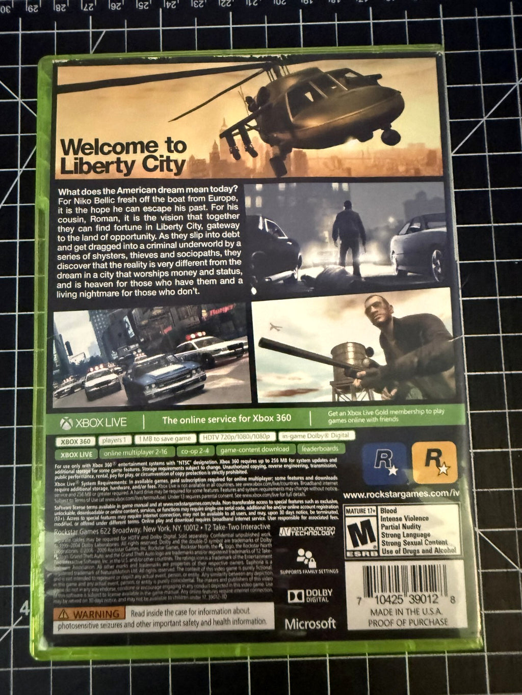 Grand Theft Auto IV GTA 4 for Xbox 360 with Manual (Guidebook) Platinum Hits