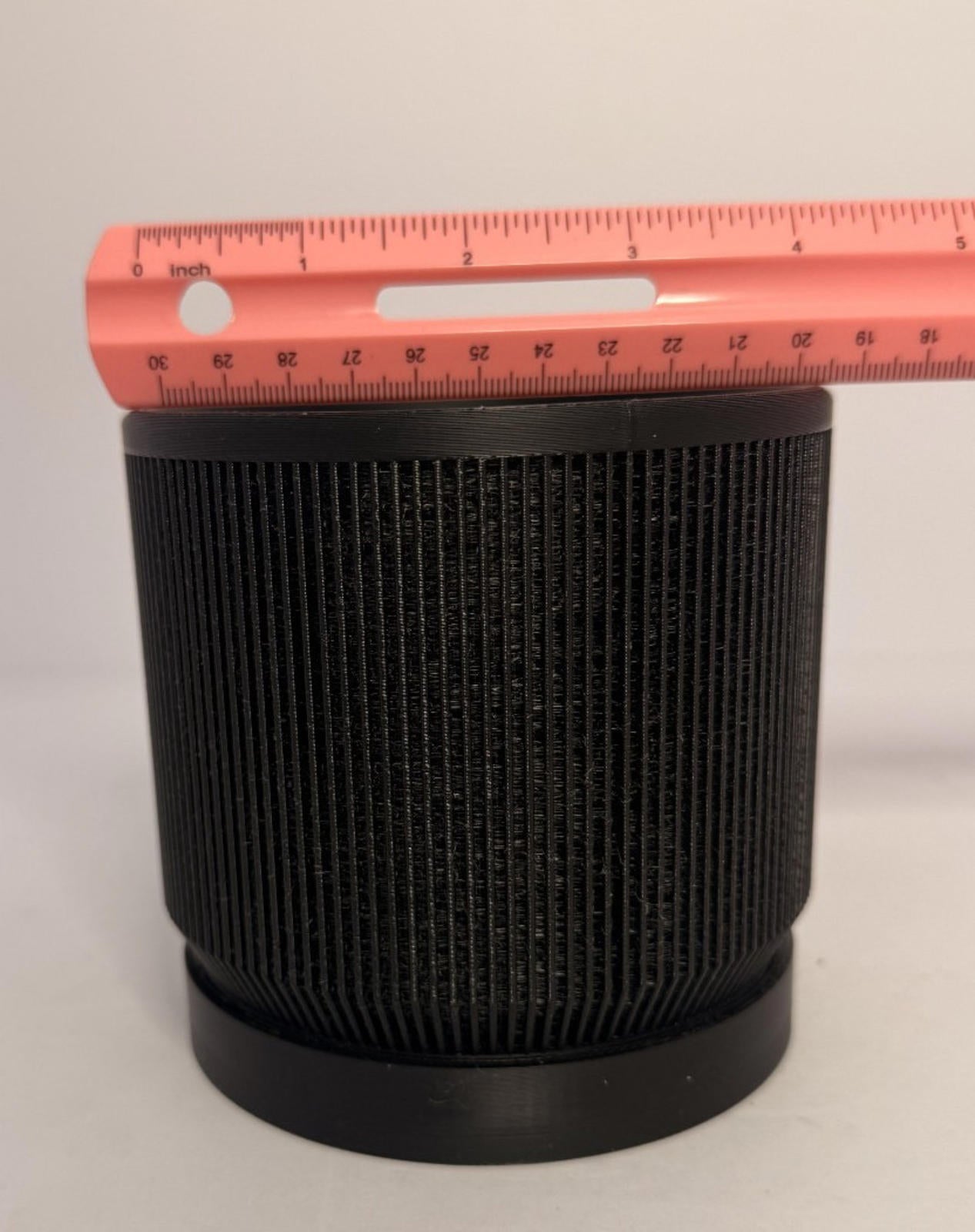 3D Printed Modern Planter - 4 Inch - Indoor - Black with removable bottom