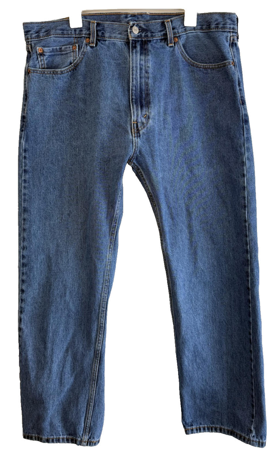 Levis 505 Mens 40x30 Straight Fit Denim Jeans Pants Medium Wash