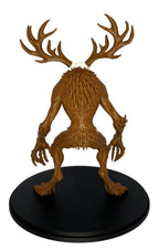 3D Printed Wendigo - 9 in - Brown and White PLA - with base