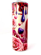 20 oz Teacher Hearts Stainless Steel Tumbler with Lid, Straw