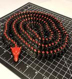 3D Printed LONG Dragon/Snake - PLA - Black and Red - 5 Feet 4 Inches