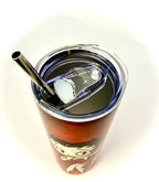 20 oz Betty Boop Hearts Stainless Steel Tumbler with Lid, Straw
