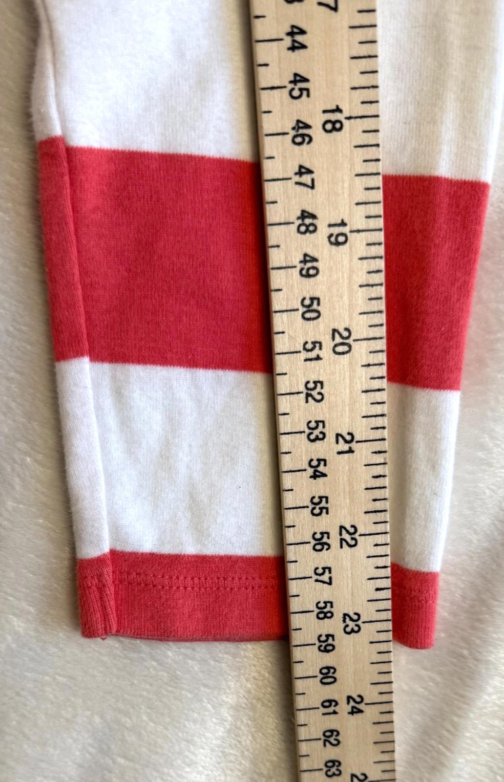 Tommy Hilfiger Striped V-Neck Stretch Cotton Long Sleeve T Shirt Womens Sz L