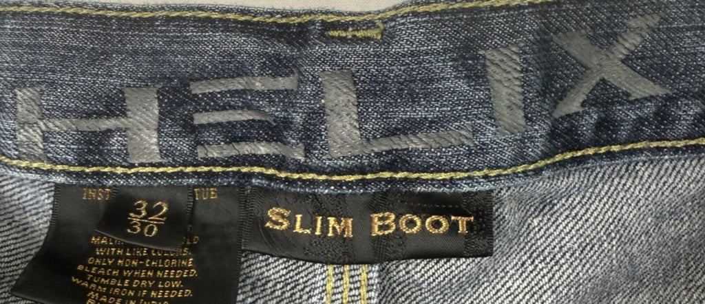 Helix Slim Boot Cut Jeans Mens 32 x 30 Distressed Y2k