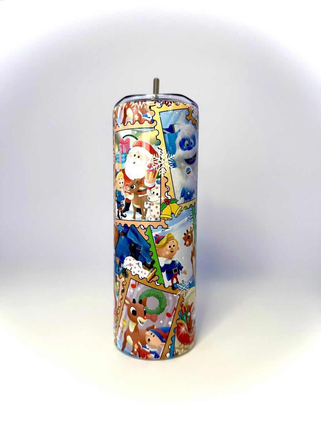 20 oz Rudolph Stamps Stainless Steel Tumbler with Lid, Straw