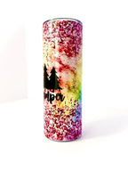 20 oz Happy Camper Colorful Stainless Steel Tumbler with Lid, Straw
