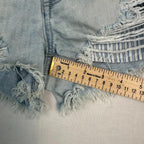 American Eagle Womens Shorts Sz 0 Button Fly Vintage HiRise Festival Distressed