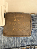 Vtg Lee Dungarees 36x34 Loose Straight Blue Jeans Faded Wash Broken In