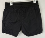 The North Face Shorts Womens Sz M Black Elastic Waist Pull on Pockets Hiking