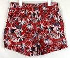 Columbia PFG Board Shorts Mens XL Red White Blue Floral Swim Trunks Mesh