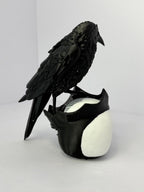 King Skull with Crow 3D Printed PLA - 7 Inch