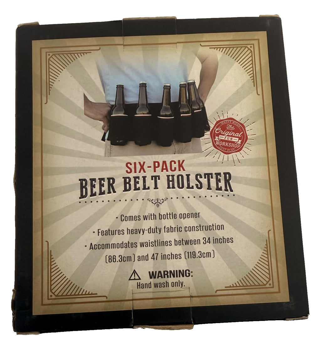 Beer Belt Holder – 6 Pack Holster Waist Belt for Parties & BBQs