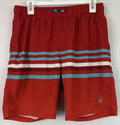 Spyder Youth Boys Swim Trunks Size XL 18-20, Blue/Red Strip Logo