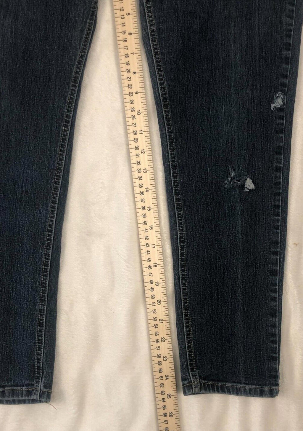 Reign Jeans Womens 14 Blue Skinny Leg Slim Fit Mid  Dark Wash Stretch