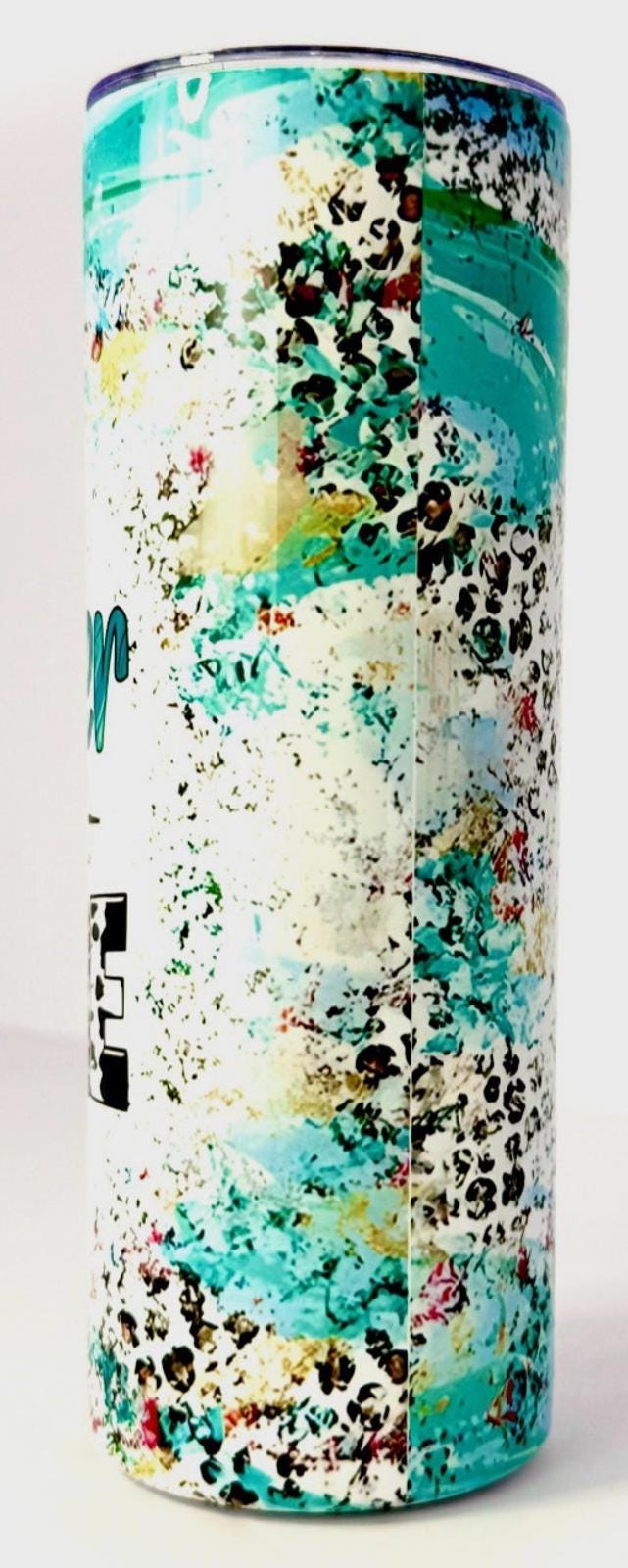 20 oz Camping Life Stainless Steel Tumbler with Lid, Straw