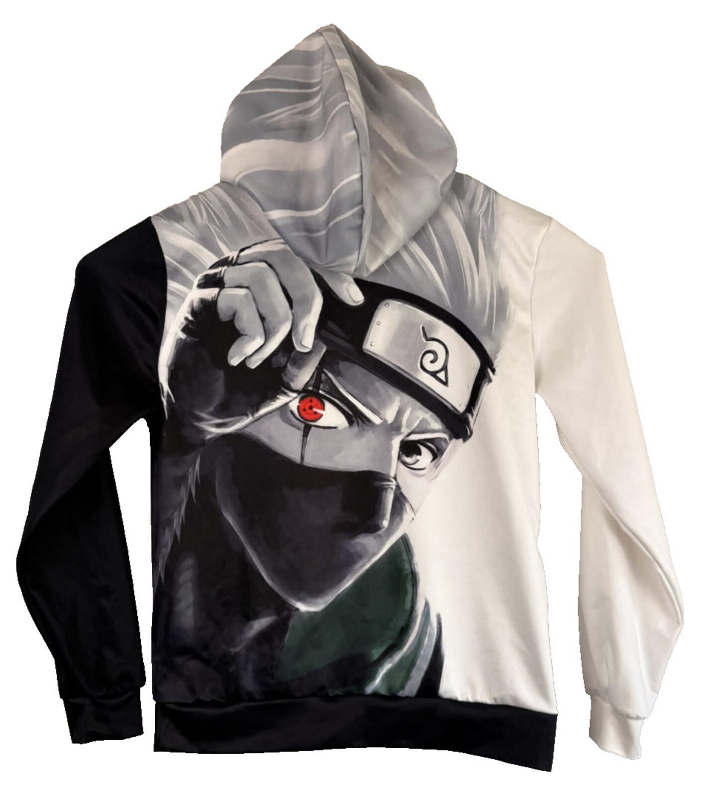 Kakashi Printed Pullover Hoodie Mens Size Medium Pocket Naruto