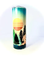 20 oz He's Out There Stainless Steel Tumbler with Lid, Straw