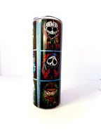 20 oz Horror Stars Stainless Steel Tumbler with Lid, Straw Halloween