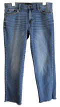 Banana Republic Girlfriend Jeans Women's Size 30/10 Raw Hem Distressed Wash