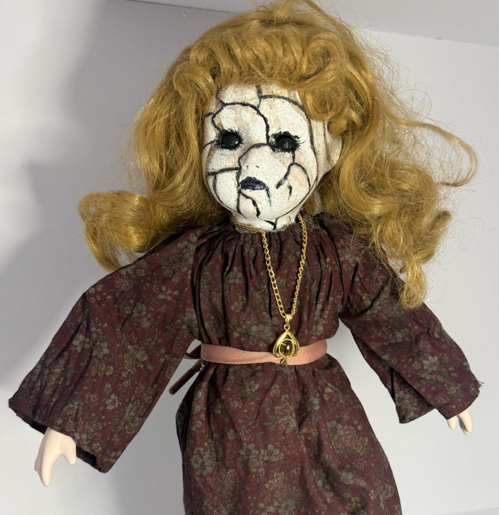 Eleanor's Tomb - OOAK Scary Creepy Doll 16" Hand Painted Horror Haunting Art