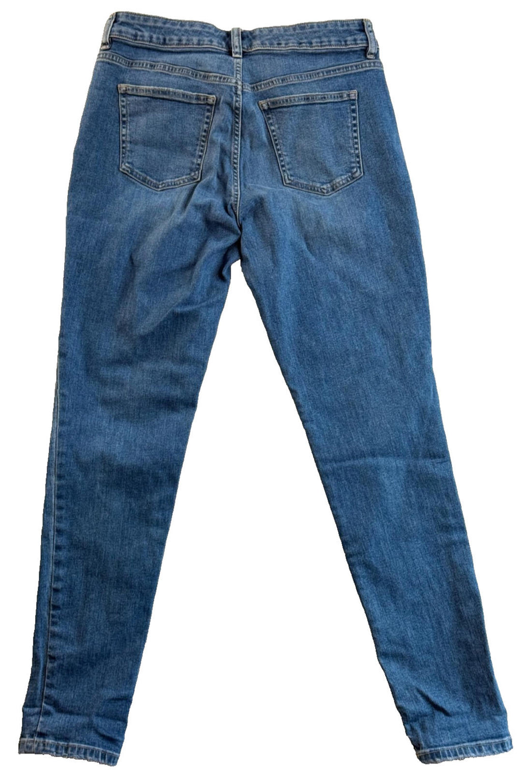 Chaps Jeans Madden Straight Leg Womens 4 Blue Mid Rise Embroidered