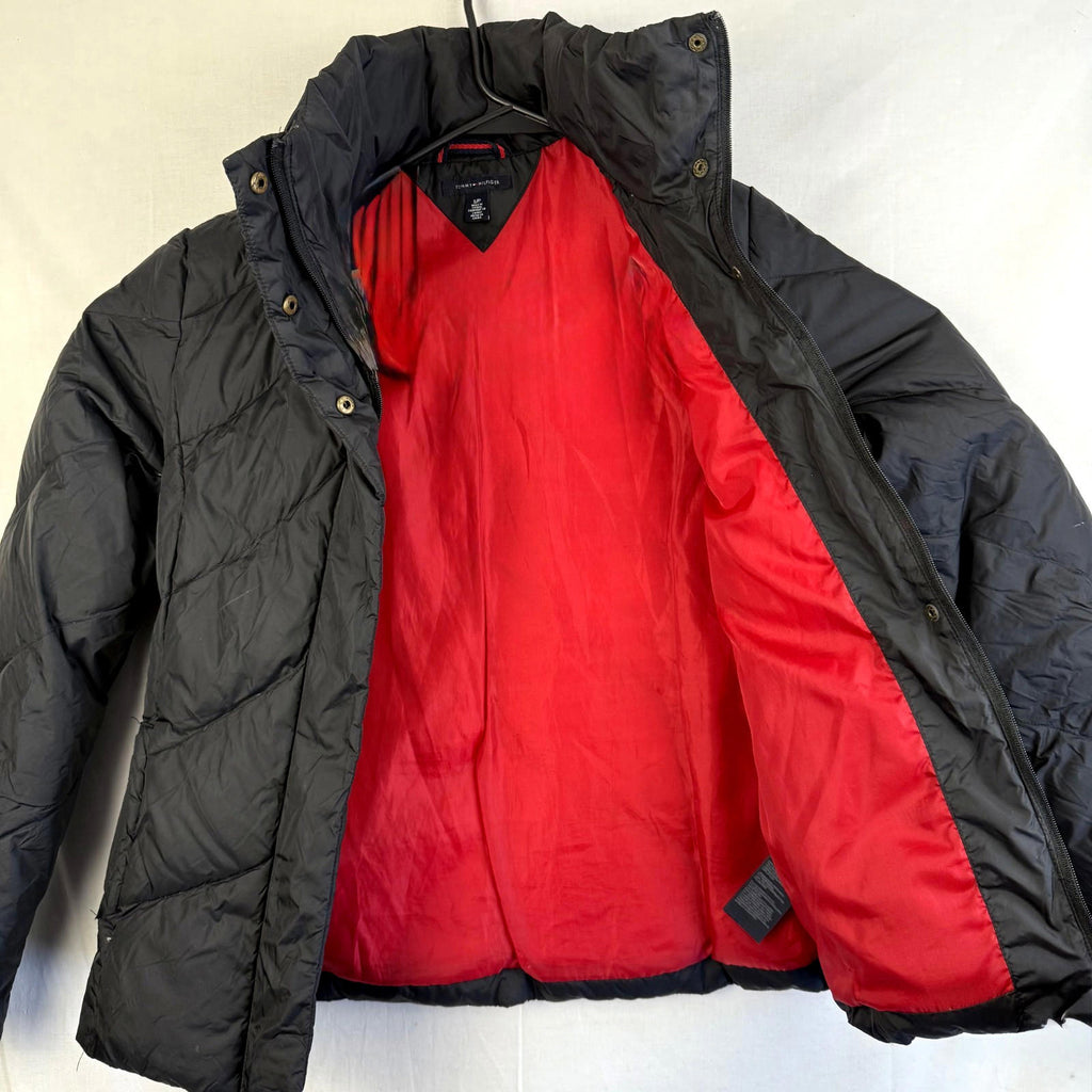 Tommy Hilfiger Womens Puffer Jacket Size Small ~ Black ~ Down\Waterfowl Insulate