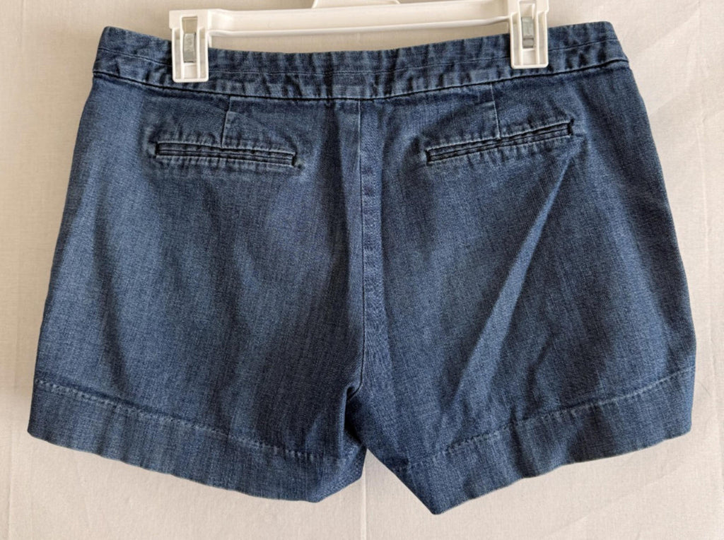 Banana Republic Hampton Fit Jean Shorts Womens 28/6 Blue Denim Dark Wash Retro