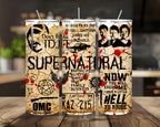 20 oz Supernatural Stainless Steel Tumbler with Lid, Straw