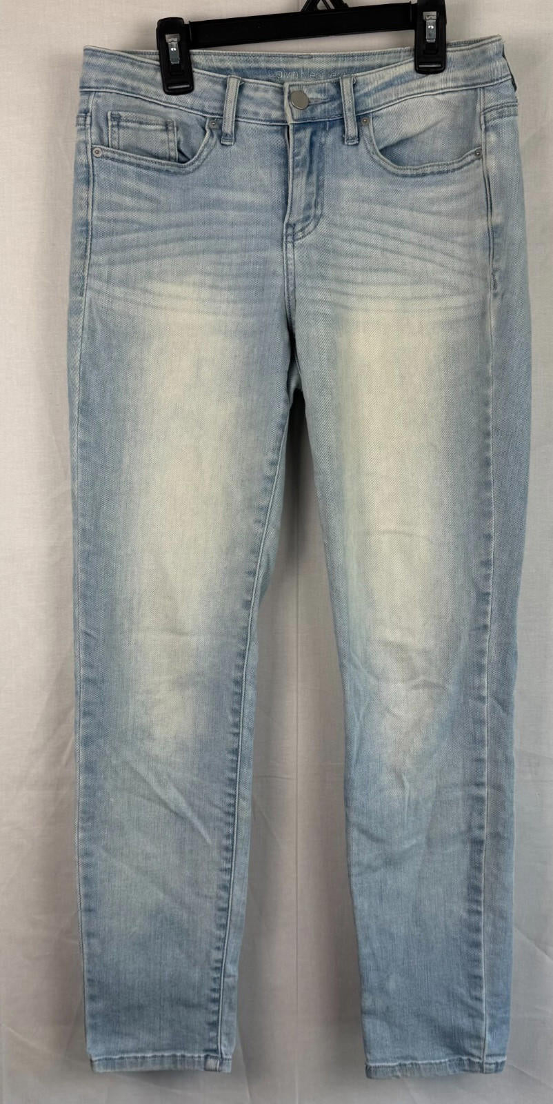 Calvin Klein Jeans Womens W27 Blue Skinny Mid Rise Ankle Denim