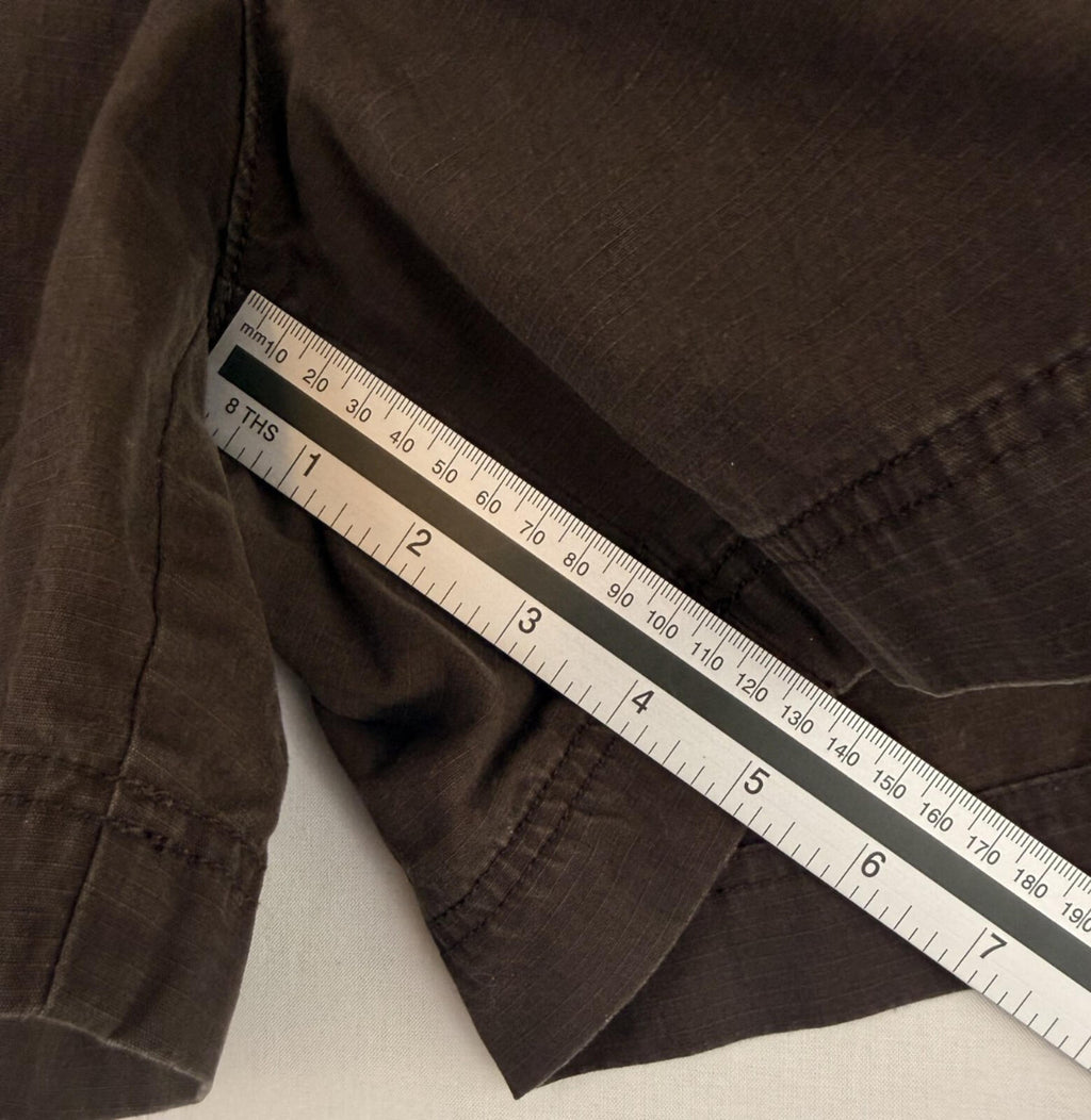 Eddie Bauer Womens Hiking Shorts Size 14 Brown Mid Rise 5" Inseam