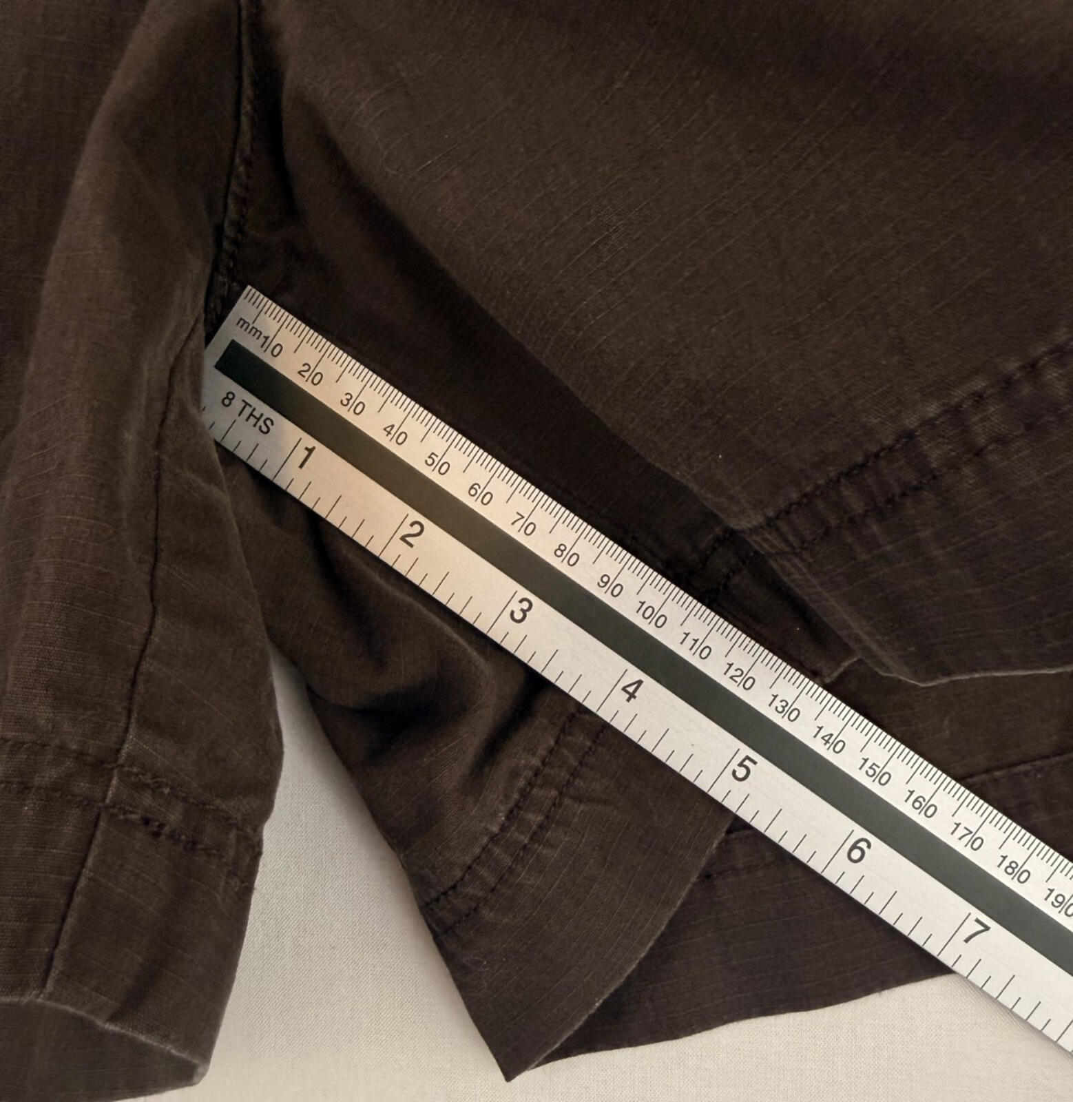 Eddie Bauer Womens Hiking Shorts Size 14 Brown Mid Rise 5" Inseam