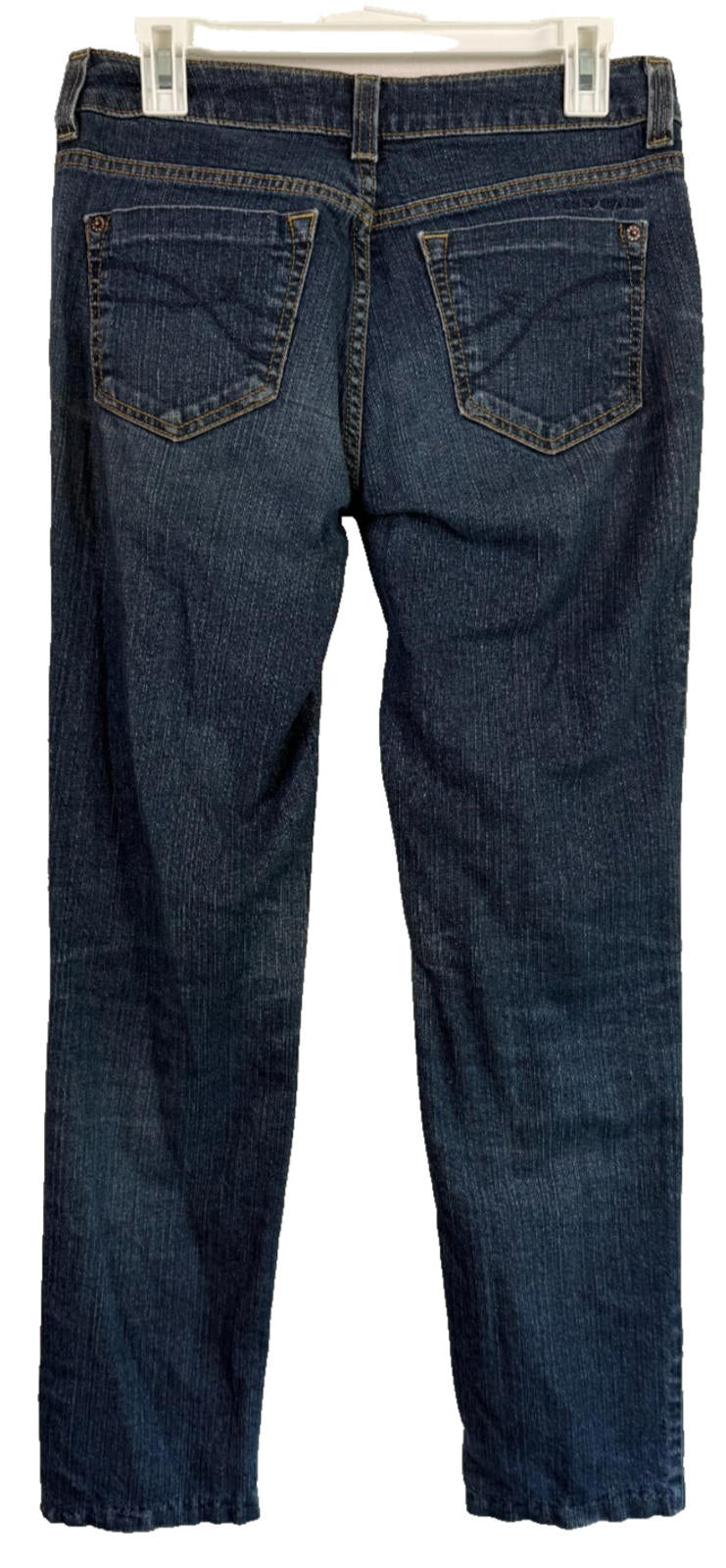 DKNY Slim Straight Jeans Size 6 R Womens Straight Blue Denim Stretch 28x30.5