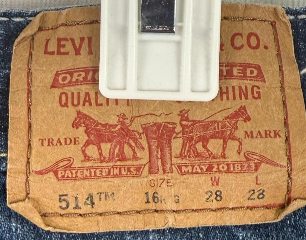 Levi's 514 Youth Boys Jeans Size 16 Reg 28x28 Dark Slim Straight Stretch Blue