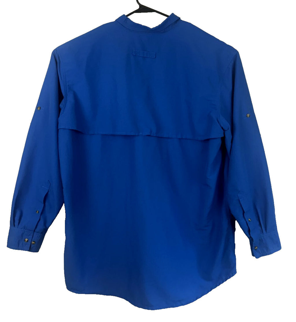 LL BEAN Shirt Mens 2xl XXL Tall Vented Long Sleeve Fishing Hiking Blue