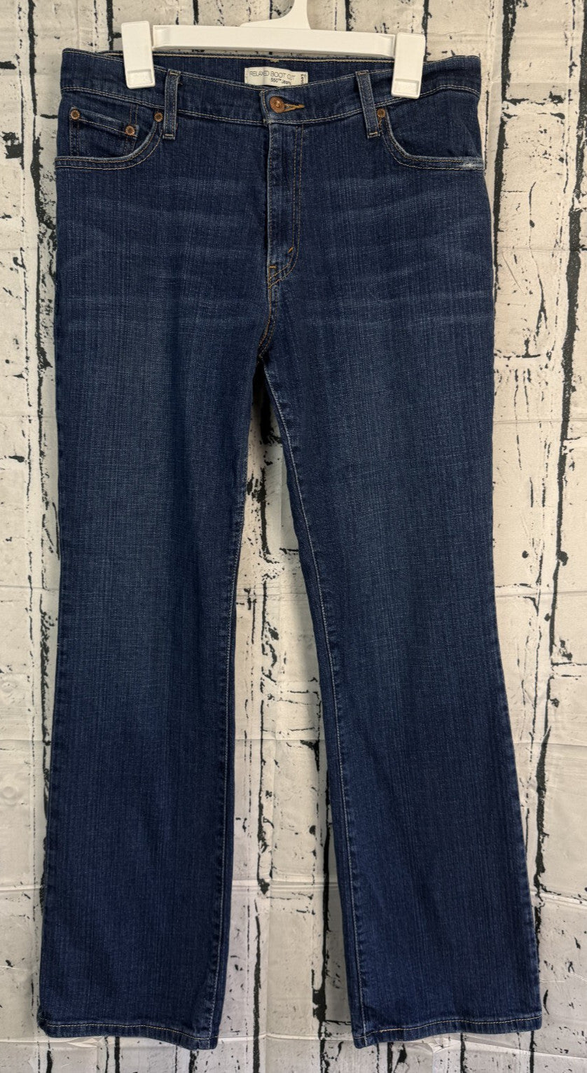 Levis 550 Womens Jeans Blue Size 12M Relaxed Bootcut Stretch Mid Denim