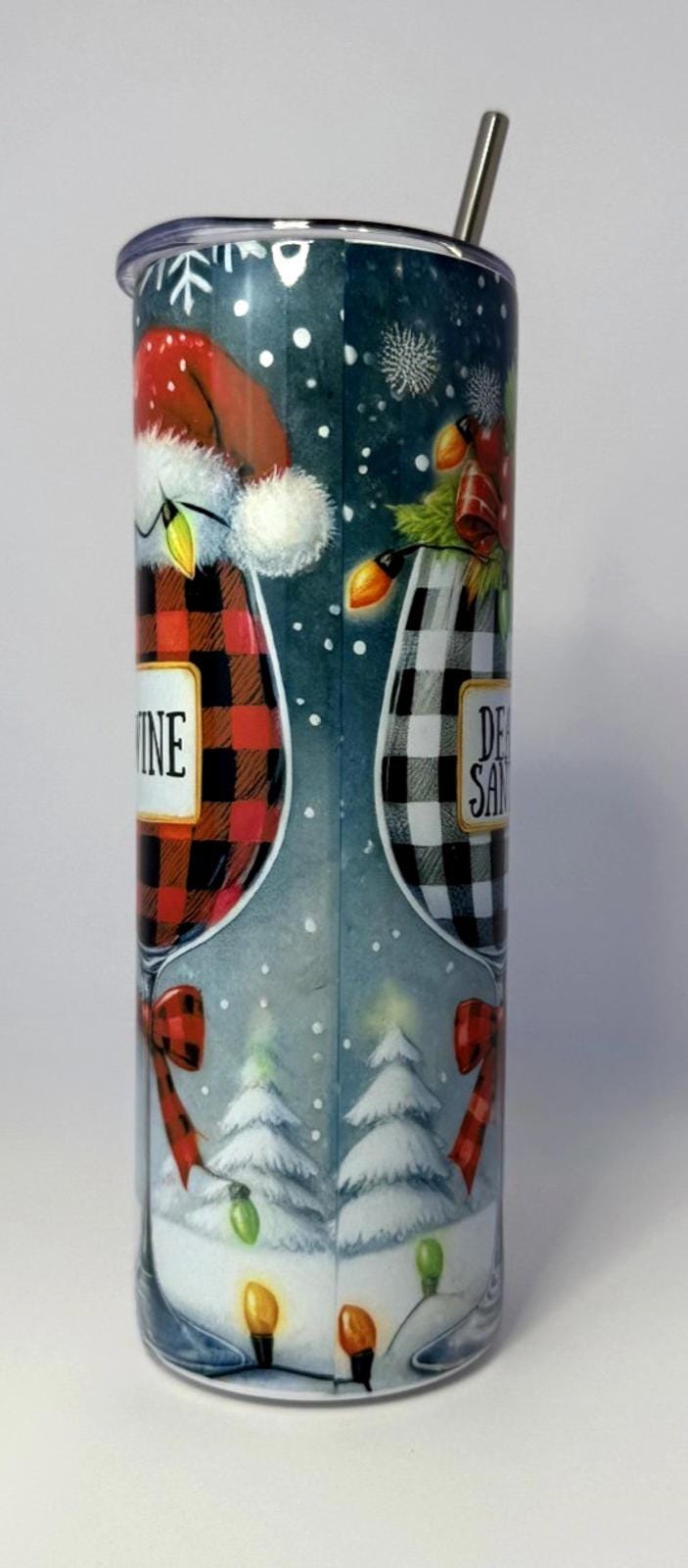 20 oz Just Bring Wine Stainless Steel Tumbler with Lid, Straw