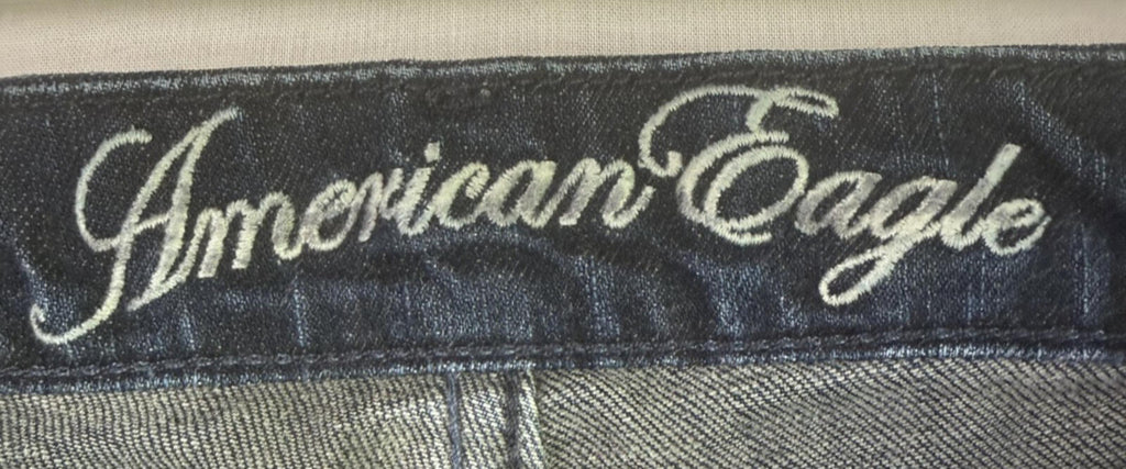 American Eagle Real Flare Jeans Women 6 Blue Dark Wash Low Rise