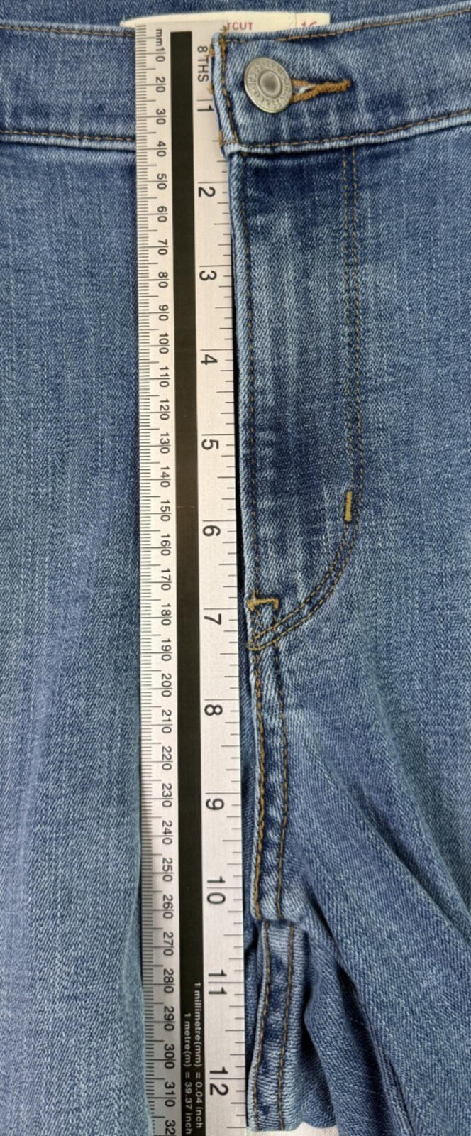 Levis Womens Classic Bootcut Jeans Size 16 Blue Denim Stretch Cotton Blend