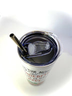 20 oz Wonderful Time of Year Stainless Steel Tumbler with Lid, Straw