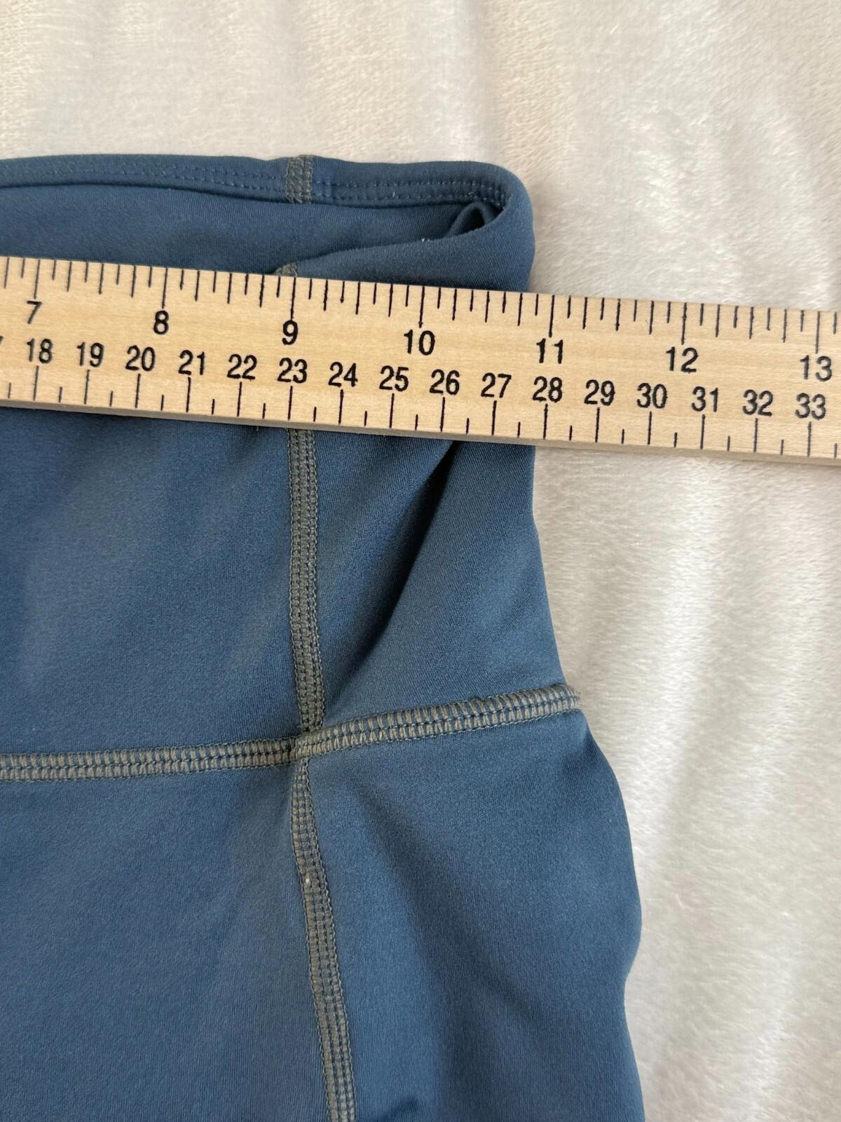 Fabletics Motion365 Size S Womens Blue Stretch Pull On Athletic Leggings Pockets