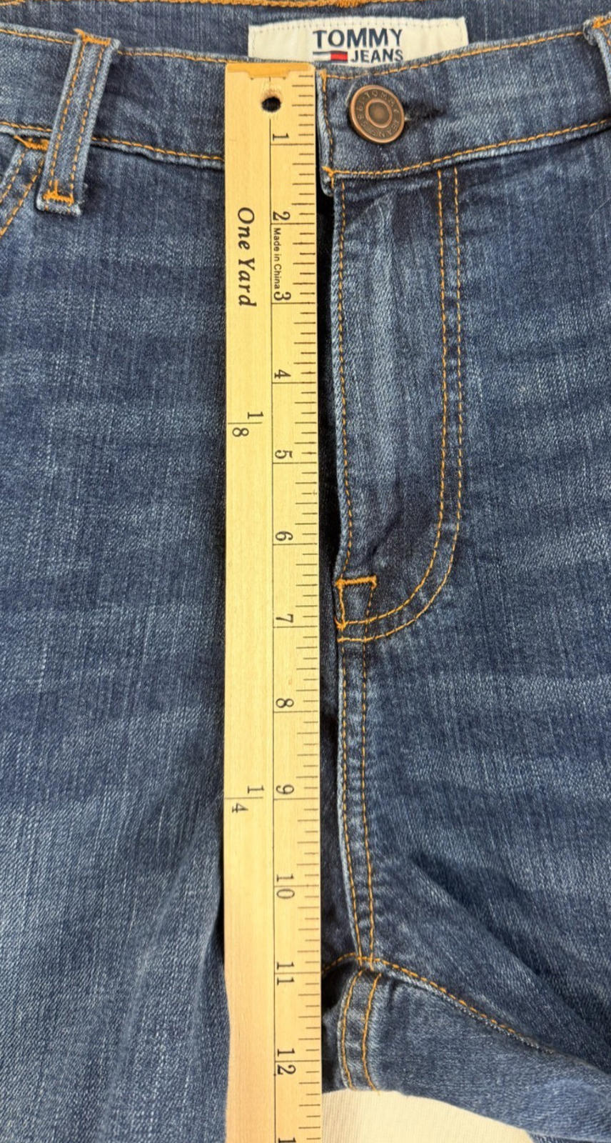 Tommy Hilfiger Jeans Mens 34x30 Blue Denim Classic Straight Fit