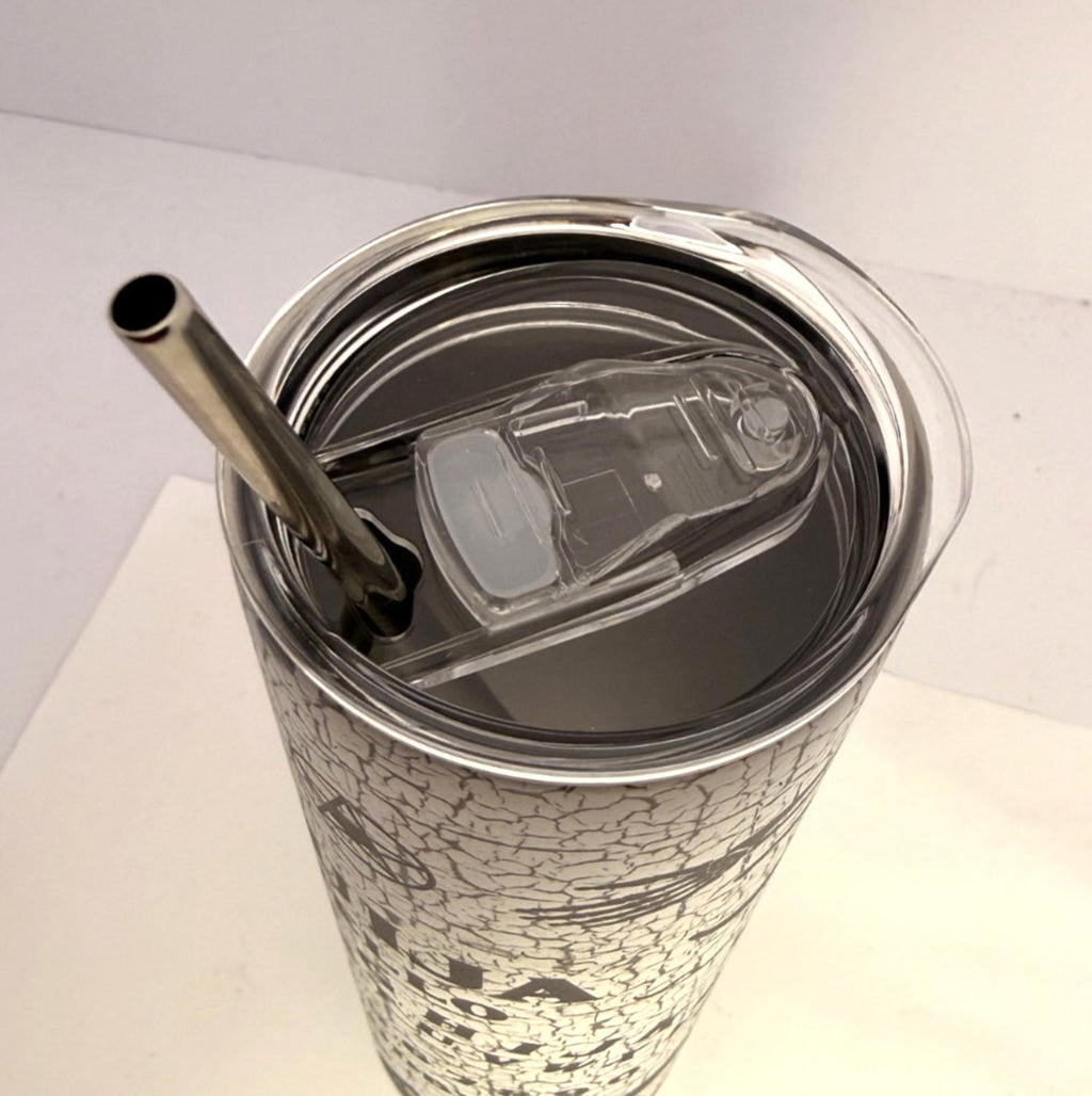 20 oz Ouija Board Glow in the Dark Stainless Steel Tumbler with Lid, Straw