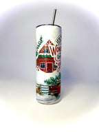 20 oz Wonderful Time of Year Stainless Steel Tumbler with Lid, Straw