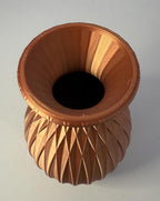 Light Copper Vase - 3D Printed in PLA Plastic - 7 inches Tall
